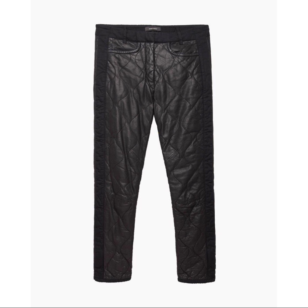 Isabel Marant Calista Quilted Leather pants sz 34
